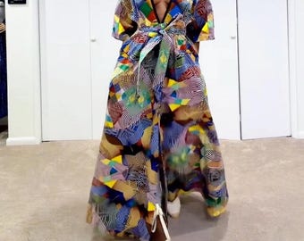 African print Maxi dress/Dashiki long dress/African women's dress/Handmade women's maxi dress/tropical maxi dresss/ vocation  maxi dress