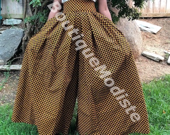 African print high waist wide leg pants/ African print pants/ a Ankara wide leg pants/ African fashion