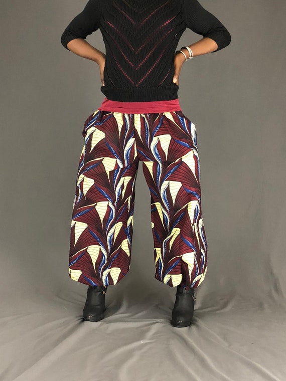 african print harem pants