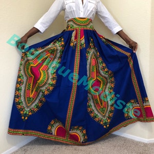 African Print Maxi Skirt/summer Print Skirt/african Clothing for Women ...