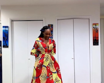African print Maxi dress/Dashiki long dress/African women's dress/Handmade women's maxi dress/tropical maxi dresss/ vocation  maxi dress
