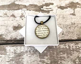 Sherlock Holmes Pendant on Faux Suede Cord