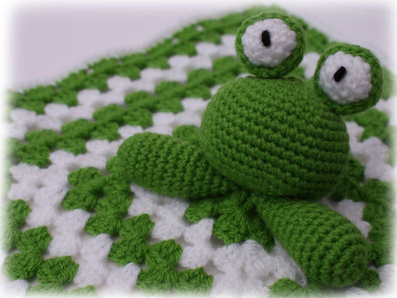 Frog Comforter/Lovey Crochet Pattern image 1