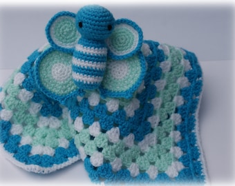 Wzór na szydełkową kołdrę/przytulankę w kształcie motyla