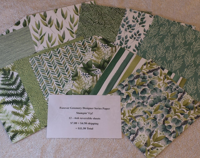 Forever Greenery Designer Series Paper 6 Inches X 6 Inches by Stampin ...