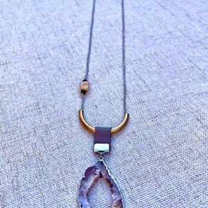 Slice of life 33, agate long necklace image 5