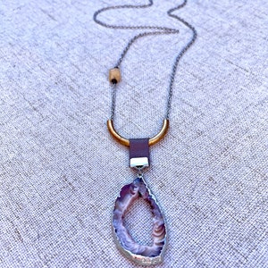 Slice of life 33, agate long necklace image 3