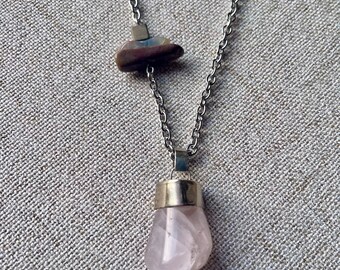 pale pink quartz with Peruvian opals