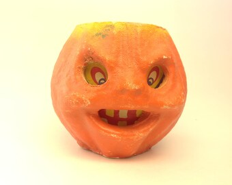 Vintage Halloween Paper Mache Jack o Lantern