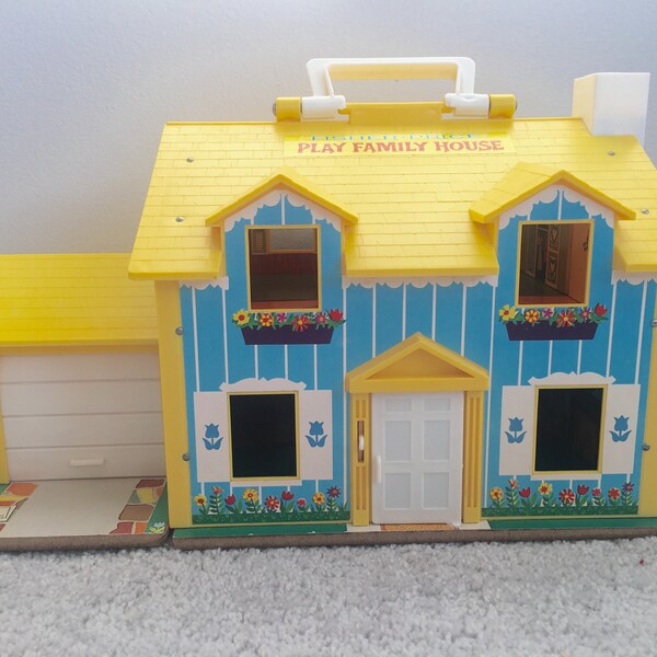 Jahrgang Fisher Preis spielen Familienhaus #952 mit Box / große Zustand / 1974