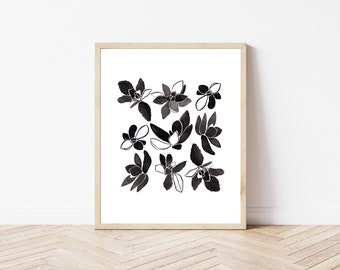 Suculentent Arte Impresión - 8x10 Impresión de Arte - Cactus Arte de pared - Arte Botánico - Acuarela Plant Art - Arte blanco y negro - Minimal Wall Decor Art