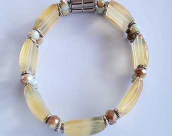 Citrine double magnetic bracelet