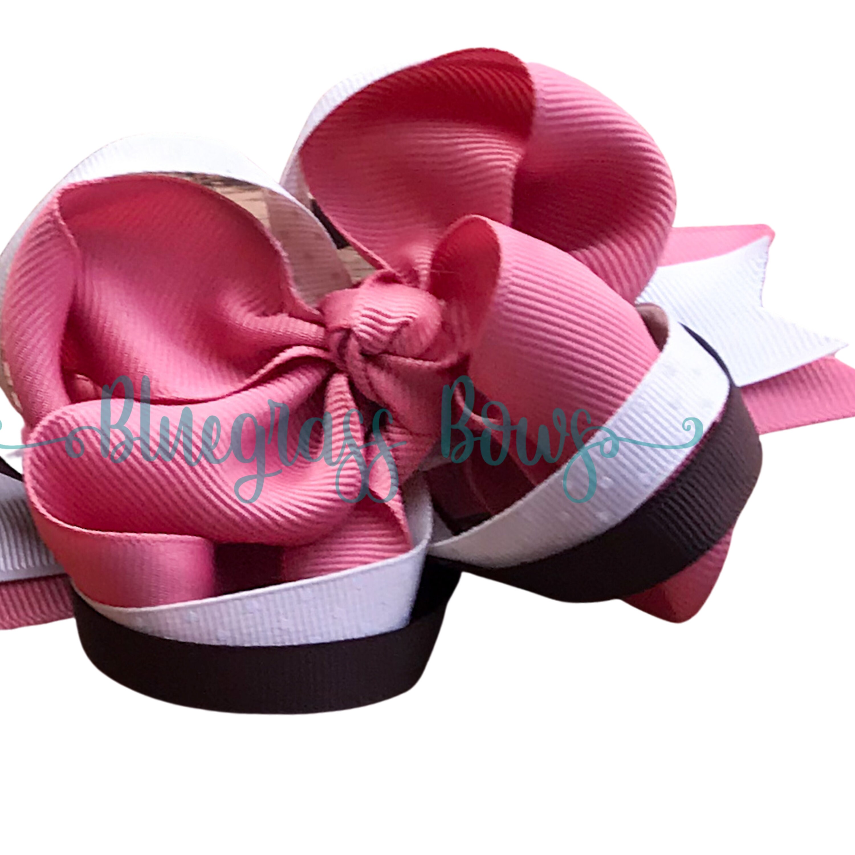 Rosa Haarschleife Rosa und Braune Haarschleife Tan | Etsy