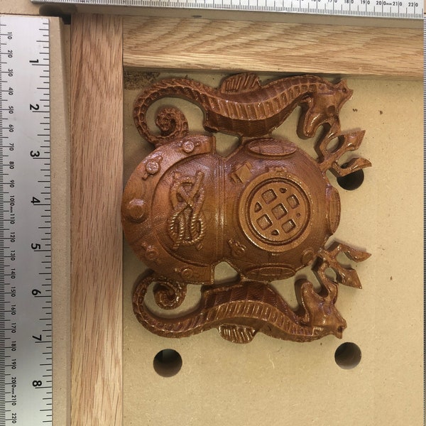 Navy Master Diver 3d carved badge insignia made from cherry hardwood.  Clean and extreme depth    Free shipping lower 48 and FPO APO APE