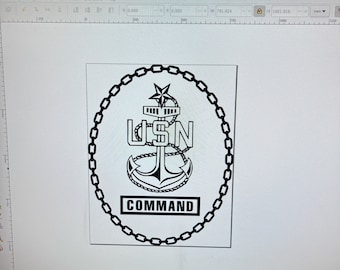 SVG us navy command Senior chief cookie and dxf  file good for use on cnc machines, lasers plasma routers vinyl cutters and water jet