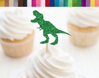 Dinosaur Cupcake Toppers, T-Rex Cupcake Toppers, Dinosaur Party Decorations, Three Rex Party Decor, Two Rex Party, T Rex Themed Birthday