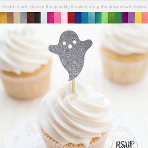 Ghost Cupcake Toppers, Ghost Party Decor, Little Boo Toppers, Booday Party Decor, Halloween Cupcake Toppers, Halloween Party Decorations