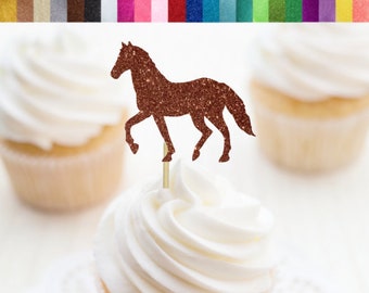 Pferde Cupcake Toppers, Pferd Themen Party Dekor, Derby Cupcake Toppers, Cowgirl Party Dekor, Cowboy Party Dekor, Farm Party Dekoration