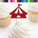 Circus Tent Cupcake Toppers, Carnival Cupcake Toppers, Circus Birthday ...