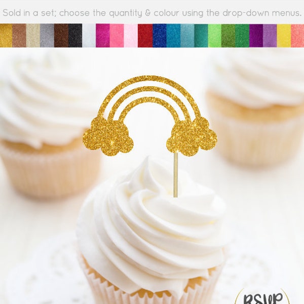 Regenbogen Cupcake Topper, Baby Sprinkle Cupcake Toppers, Regenbogen Themen Party Dekor, St. Patricks Day Party Dekorationen, Regenbogen Geburtstag