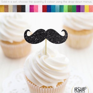 Mustache Cupcake Toppers, Moustache Food Picks, Little Man Cupcake Toppers, Little Man Party Decorations, Mr. Onederful Party