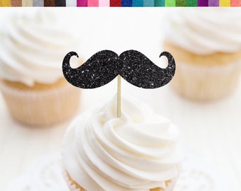 Mustache Cupcake Toppers, Moustache Food Picks, Little Man Cupcake Toppers, Little Man Party Decorations, Mr. Onederful Party
