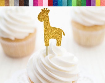 Giraffe Cupcake Toppers, Giraffe Food Picks, Giraffe Theme Baby Shower Decor, Safari Cupcake Toppers, Safari Party Decor, Zoo Party Decor