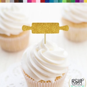 Mattarello Cupcake Toppers, Bakery Party Decor, Bakery 1st Birthday Party Decorations, Baking Party Decor, Festa di laurea del pasticcere