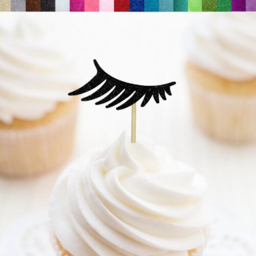 Cupcake-Topper „Staches Or Lashes“ – 24 Stück Für Gender Reveal Party