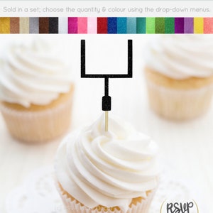 Football Goal Post Cupcake Toppers, Football Uprights Food Picks, Football Party Decorations, Sports Party Decor, Sports Cupcake Toppers