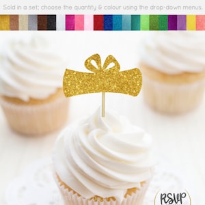 Adornos para cupcakes de graduación, decoraciones para fiestas de graduación, ramilletes de comida para graduación, fiesta de graduación de 2025, adornos para cupcakes de graduación, suministros para graduación