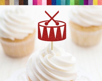 Snare Drum Cupcake Toppers, Music Party Decorations, School Band Party Decor, Nutcracker Party Decor, Drums Music Theme Birthday Decor