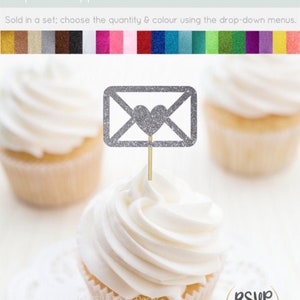 Busta Cupcake Toppers, Ufficio Postale Cupcake Toppers, Pensionato Del Lavoratore Postale, Consegna Spedizione Courier Party Decorazioni, Mail Party Decor