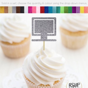 Computer Cupcake Toppers, Marketing Graduation Party Decor, Office Receptionist Retirement Retirement Party, Business Graduation Supplies