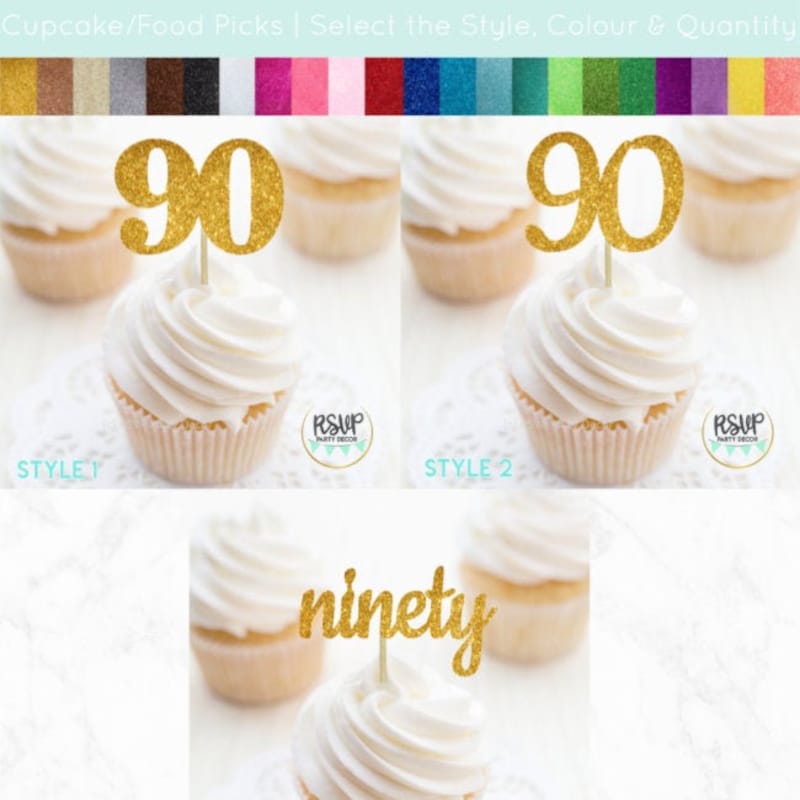 90th Cupcake Toppers Etsy 90th-cupcake-toppers-etsy