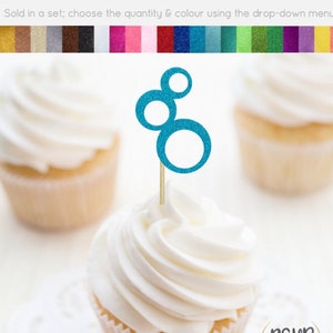 Luftblasen Cupcake Toppers, Ozean Party Dekor, Unter dem Meer Cupcake Toppers, Meer Meer Meer Maritime Junggesellinnen, Meerjungfrau Geburtstag Party Dekor