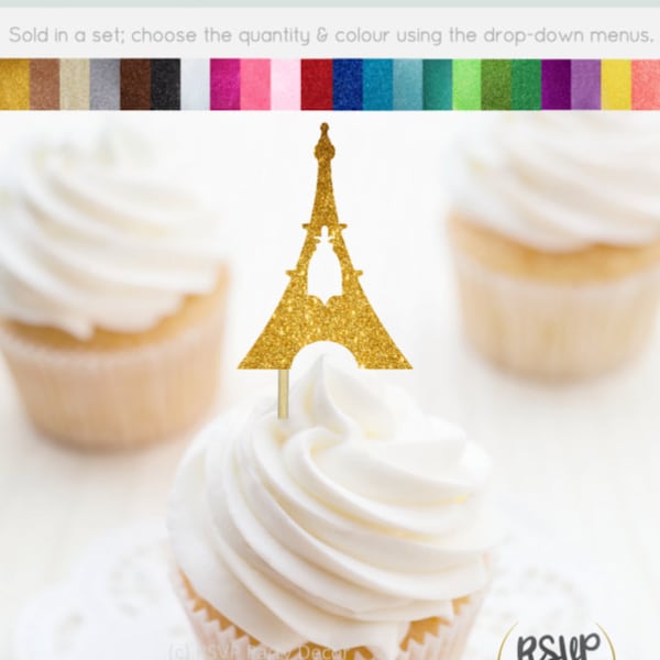 Eiffel Tower Cupcake Etsy