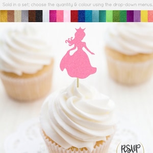 Princess Cupcake Toppers, Princess Birthday Party Decor, Magical Birthday Party Decor, Royal Baby Shower Party Decor, Princess Food Picks