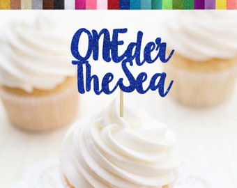 ONEder The Sea Cupcake Toppers, Mermaid 1st Birthday Party Decor, Ocean First Birthday Party Decor, One-der the Sea Birthday Party Decor