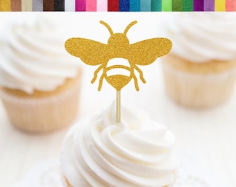 Bee Cupcake Toppers, Bee Themed Baby Shower Decor, Momma to Bee Decorations, Bumble Bee Hive Themed Party Decor, Bee Birthday Party Decor