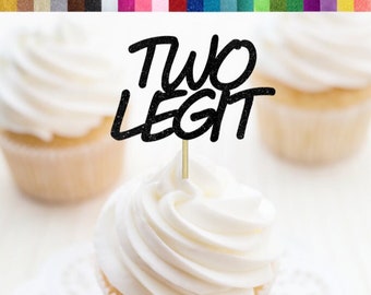 Two Legit Cupcake Toppers, 2 Legit Party Decor, Two Cool Themed Toppers, Graffiti Cupcake Toppers, 2nd Birthday Party, Hip Hop 2nd Birthday