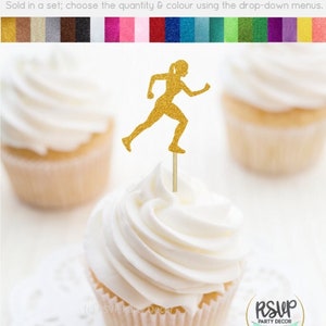 Marathon Runner 19cm Round Icing Cake Topper Decoration - Can Be