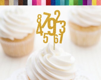 Floating Numbers Cupcake Toppers, Math Party Decorations, Accounting Graduation Party Decor, Business Grad Party Decor, Teacher Toppers