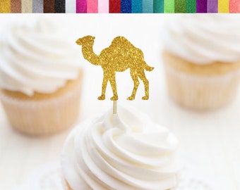 Camel Cupcake Toppers, Desert Themed Birthday Decorations, Moroccan Cupcake Toppers, Zoo Party Decor, Circus Zoo Birthday Decorations