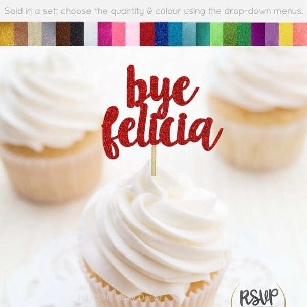 Cupcake Toppers Farewell Set of 12 Fine Go Saying Goodbye Moving Away ...