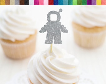 Astronaut Cupcake Toppers, Planet Food Picks, Outer Space Birthday Party Decor, Two The Moon Party Decor, Galaxy Baby Shower Decoraties