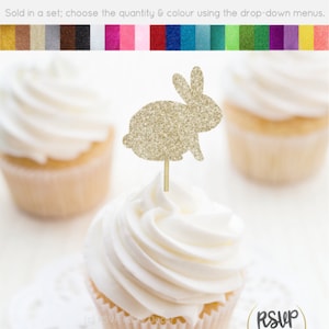 Bunny Cupcake Toppers, Rabbit Cupcake Toppers, Easter Cupcake Toppers, Bunny Birthday Decorations, Easter Party Decor, Some Bunny Birthday