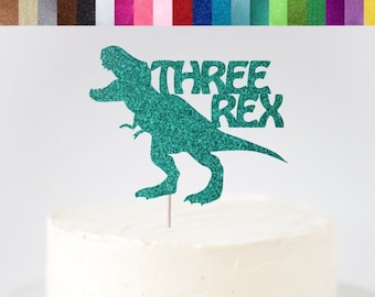 Three Rex Cake Topper, Three Rex Sign, Three Rex Party Decor, Dinosaur Birthday, Dinosaur Party Decor, T-Rex Cake Topper, Dinosaur Topper