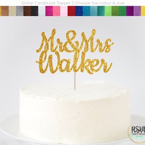 Custom Mr & Mrs Cake Topper, Wedding Cake Topper, Personalized Mr and Mrs Cake Topper, Mr and Mrs Sign, Last Name Cake Topper, Custom Decor