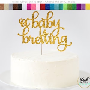 A Baby is Brewing Cake Topper, A Baby is Brewing Decorations, Beer Baby Shower, Tea Themed Baby Shower Decor, Magical Baby Shower Decor